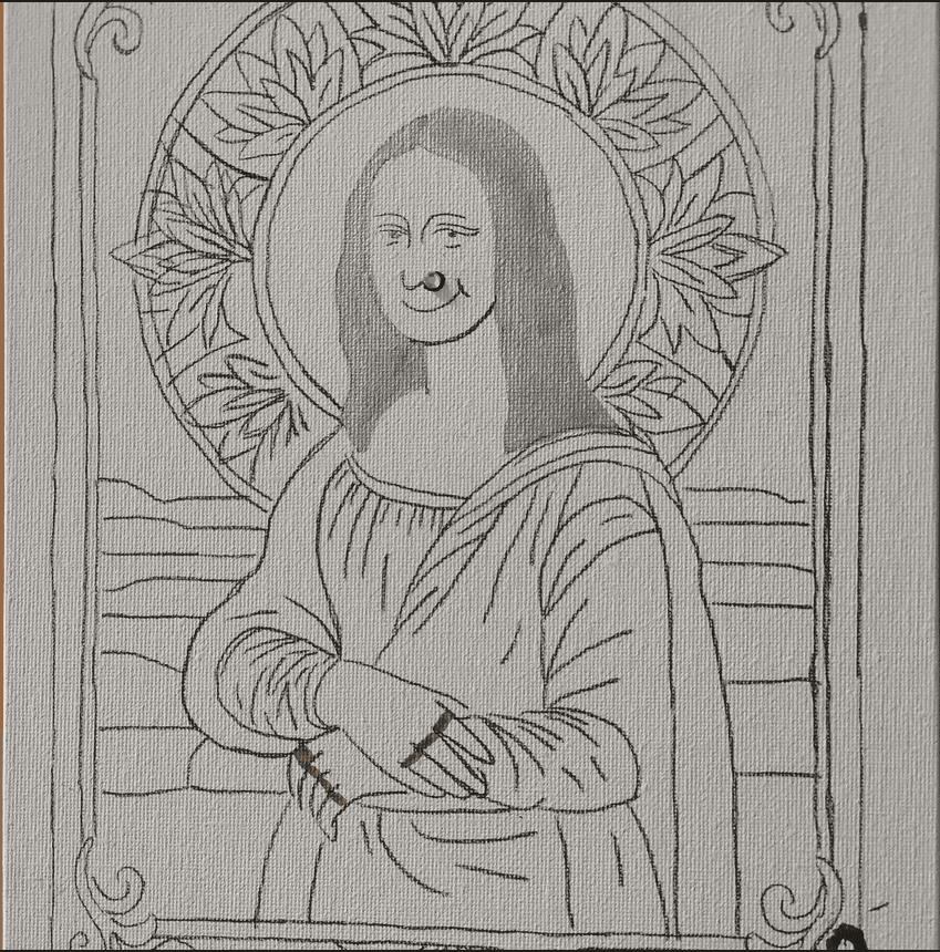 Mona Lisa with piercing - a playful artistic reinterpretation